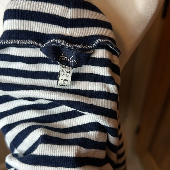 Joules Blue/White Striped Turtleneck - 12 - Picture 5 of 5